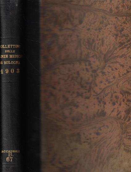 Bullettino delle Scienze Mediche Anno 1903 - copertina