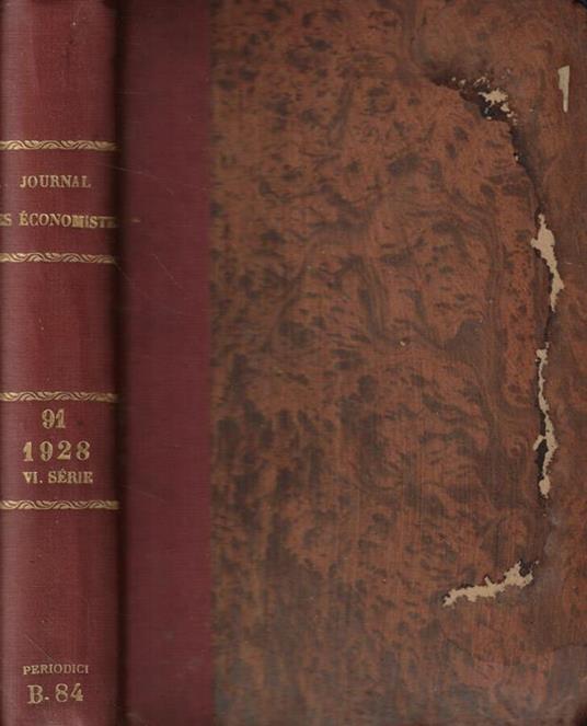 Journal des économistes Luglio-dicembre 1928 - copertina