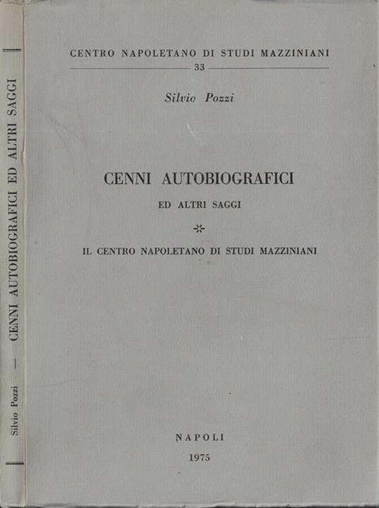 Cenni autobiografici - Silvio Perozzi - copertina
