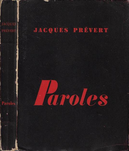 Paroles - Jacques Prévert - copertina