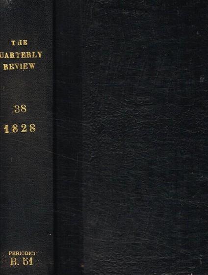 The  quarterly review. July e October 1828, vol XXXVIII - copertina