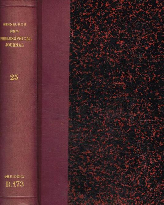 The  edinburgh new philosophical journal. April-july 1838 - copertina