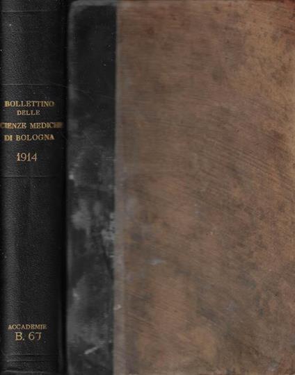Bullettino delle Scienze Mediche Anno 1914 - copertina