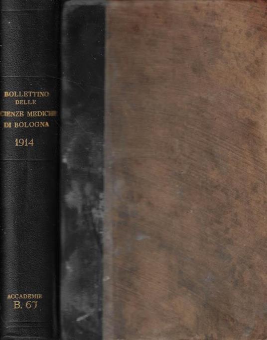 Bullettino delle Scienze Mediche Anno 1914 - copertina