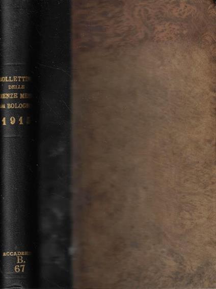 Bullettino delle Scienze Mediche Anno 1915 - copertina