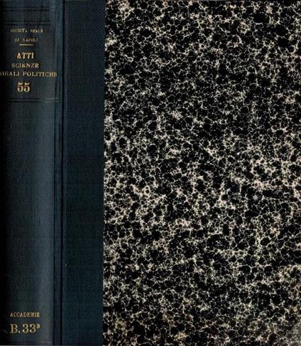 Atti della Reale accademia di scienze morali e politiche (vol 55) - copertina