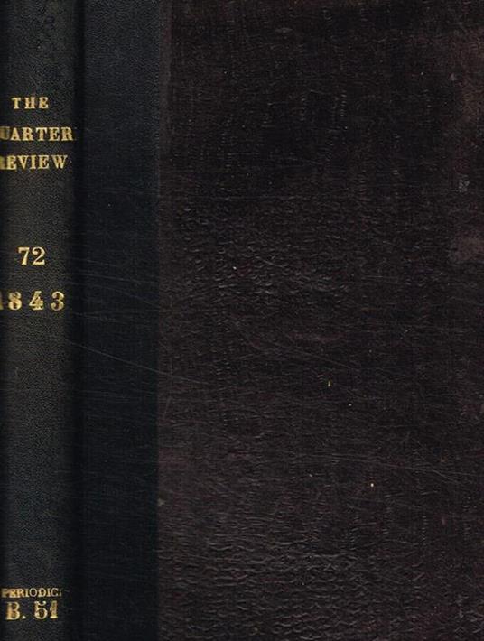 The  quarterly review. Vol.72 - copertina