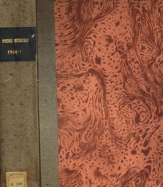 La  Presse medicale. I semestre 1926 - copertina