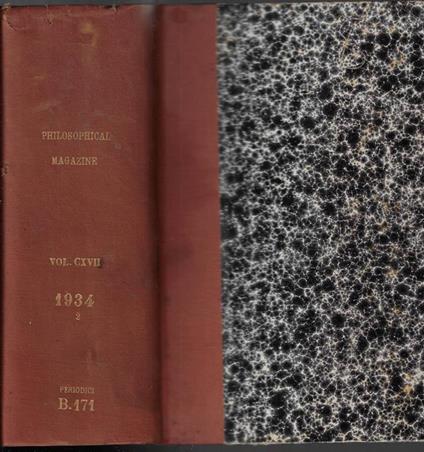 The  London, Edinburgh, and Dublin philosophical magazine and journal of science Vol. XVIII VII series july december 1934 - copertina
