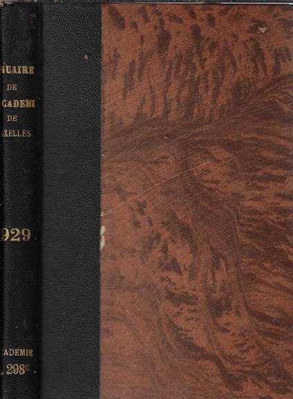 Annuaire de l'Academie Royale des Sciences, des lettres et des beaux-arts de Belgique 1929 - copertina