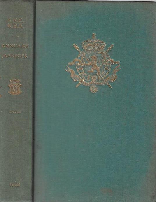 Academie Royale de Belgique annuaire pour 1962 Vol. CXXVIII - copertina