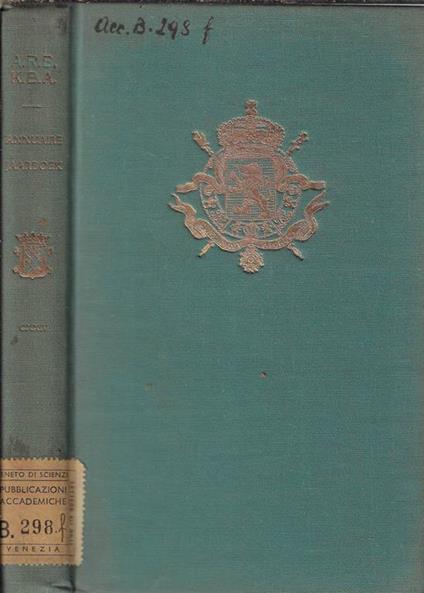 Academie Royale de Belgique annuaire pour 1958 Vol. CXXIV - copertina