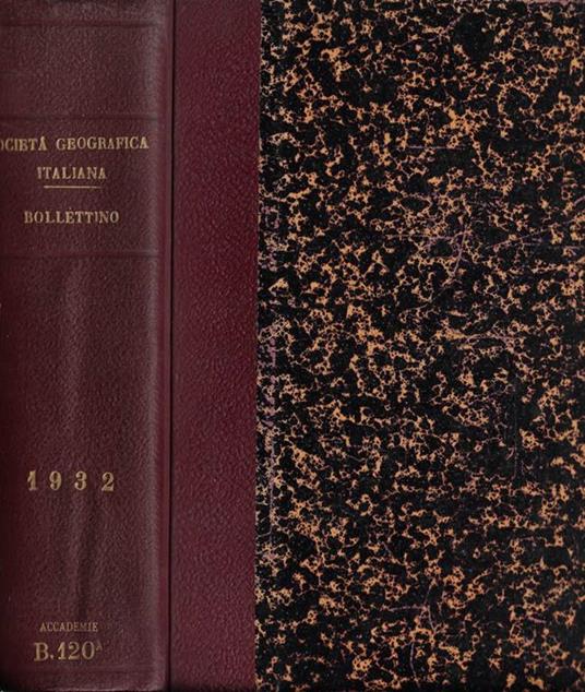 Bollettino della R. Società Geografica Italiana anno 1932 - copertina