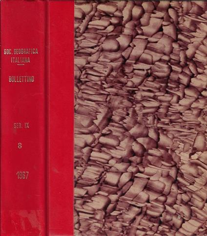 Bollettino della Società Geografica Italiana anno 1967 - copertina