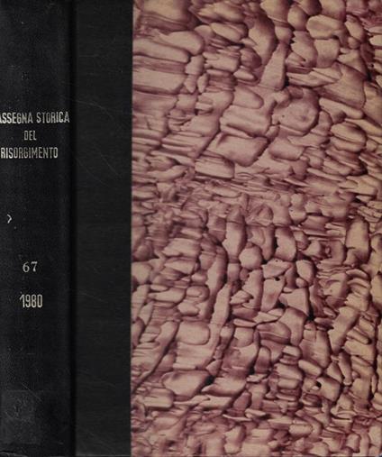Rassegna Storica del Risorgimento Anno 1980 - copertina