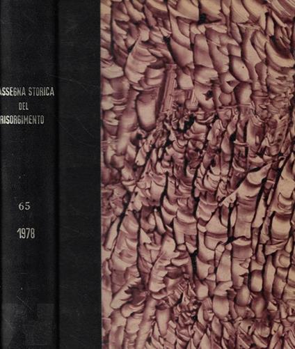 Rassegna storica del Risorgimento Anno 1978 - copertina