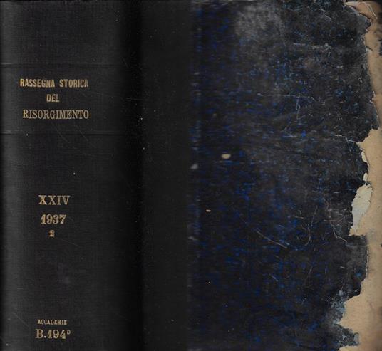 Rassegna storica del Risorgimento Anno 1937 n. VII-VIII-IX-X-XI-XII - copertina