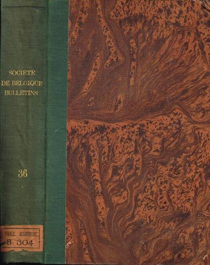Bulletin de la societé royale de botanique de Belgique. Tome trente-sixieme. Comptes-rendus - copertina