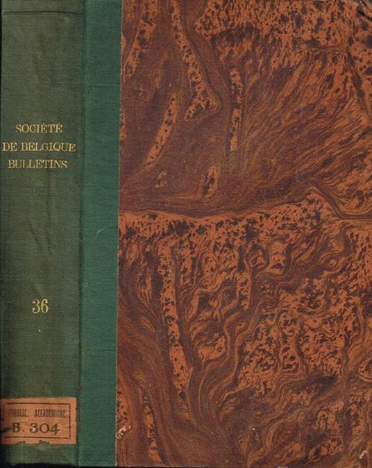 Bulletin de la societé royale de botanique de Belgique. Tome trente-sixieme. Comptes-rendus - copertina