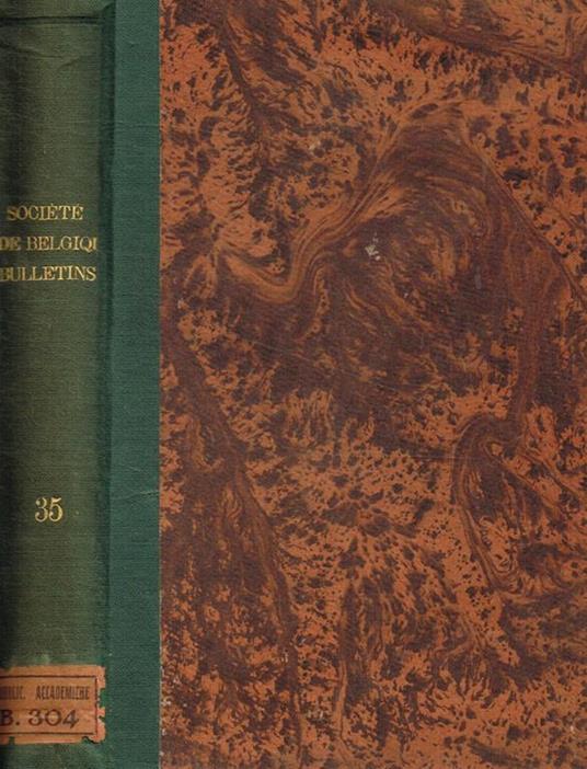Memoires de la societé royale de botanique de Belgique. Tome 35, année 1896 - copertina