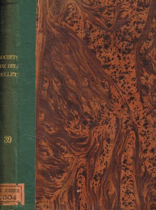 Bulletin de la societe royale de botanique de belgique. Tome 39, anno 1900 - copertina