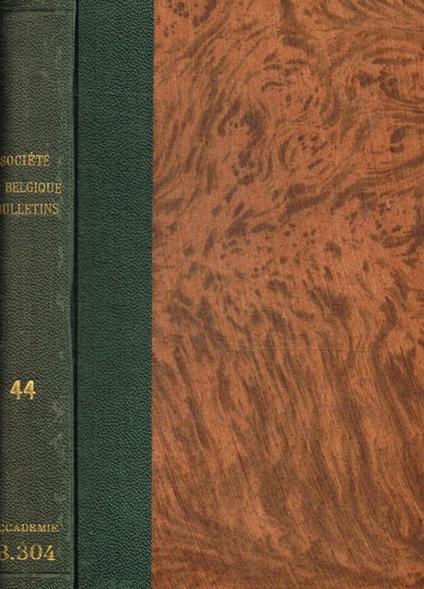 Bulletin de la societé royale de botanique de Belgique. Tome quarante-quatrieme, 1907 - copertina