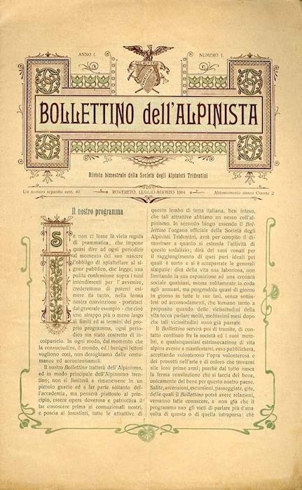 Bollettino dell'alpinista: rivista bimestrale della Società degli alpinisti tridentini