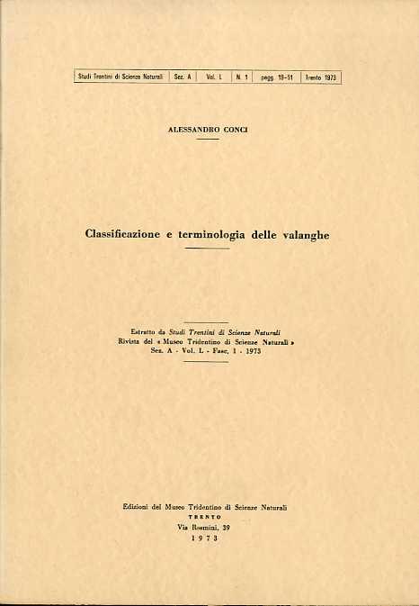 Classificazione e terminologia delle valanghe
