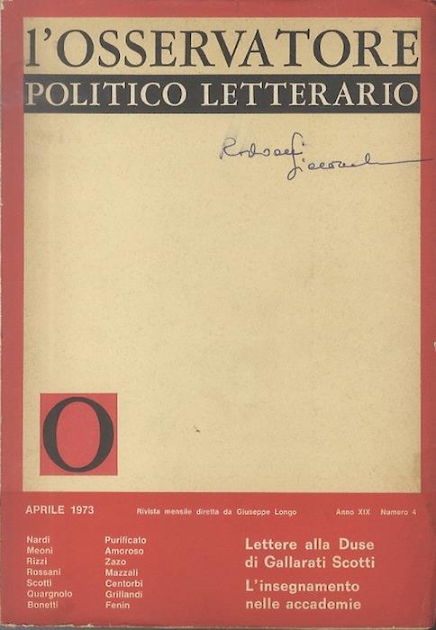 L' osservatore politico e letterario