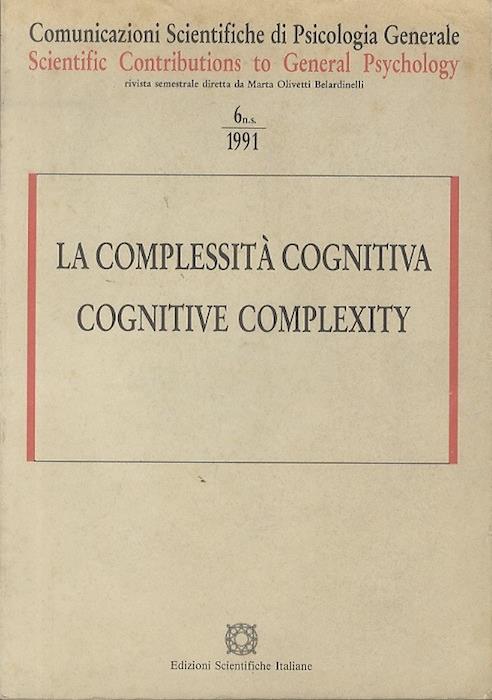 Comunicazioni scientifiche di psicologia generale