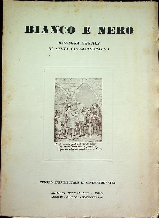 Bianco e nero: rassegna mensile di studi cinematografici: A. IX - Numero 9 (novembre 1948)