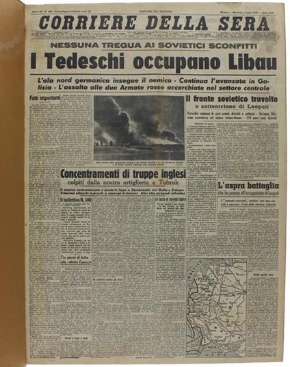 Corriere Della Sera. Primo Trimestre 1941 Completo - copertina