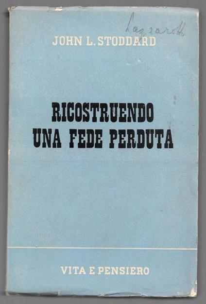 Ricostruendo una fede perduta - copertina