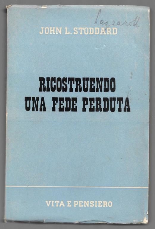 Ricostruendo una fede perduta - copertina