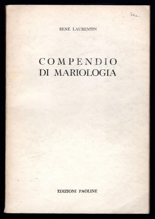 Compendio di Mariologia - René Laurentin - copertina