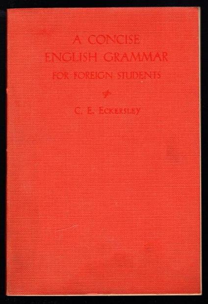 A concise english grammar for foreign students - copertina