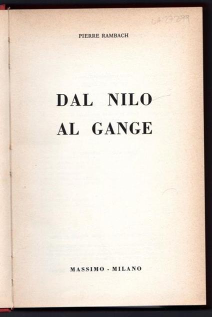 Dal Nilo al Gange - copertina