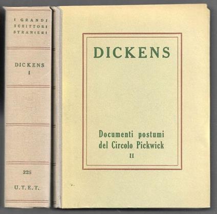 Documenti postumi del Circolo Pickwick - 2 voll - Charles Dickens - copertina