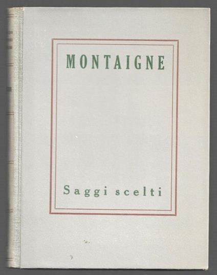 Saggi scelti - Michel de Montaigne - copertina