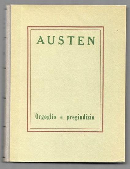 Orgoglio e pregudizio - Jane Austen - copertina