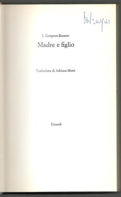 Madre e figlio - Ivy Compton Burnett - copertina