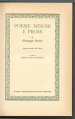 Poesie minori e prose - Volume secondo delle opere