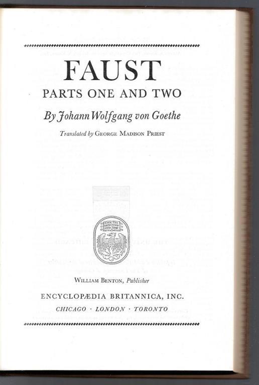 Faust - Part one and two - Johann Wolfgang Goethe - copertina