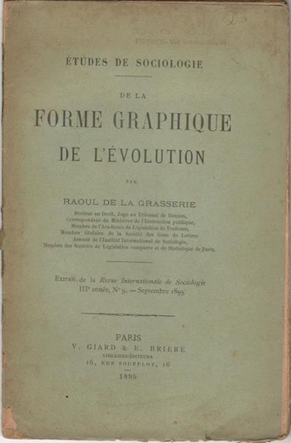 De la forme graphique de l'évolution - copertina