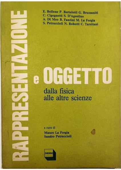Rappresentazione e oggetto dalla fisica alle altre scienze - copertina