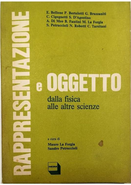 Rappresentazione e oggetto dalla fisica alle altre scienze - copertina