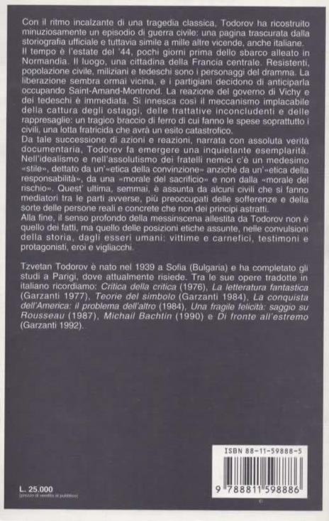 Una tragedia vissuta. Scene di guerra civile - Tzvetan Todorov - 2