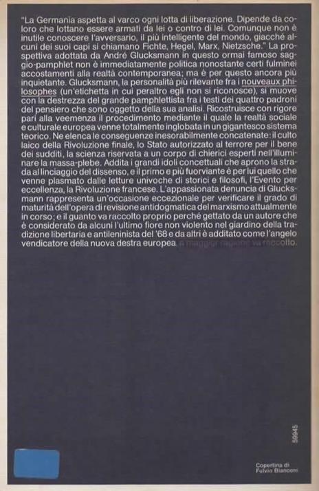 I padroni del pensiero. Les maitres penseurs: l'opera che ha aperto la via ai "nouveaux philosophes" - André Glucksmann - 2