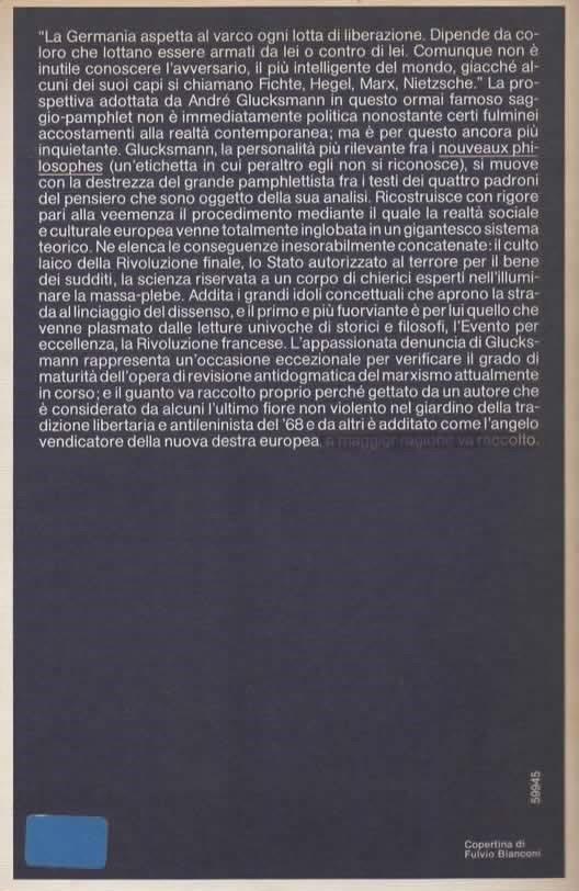 I padroni del pensiero. Les maitres penseurs: l'opera che ha aperto la via ai "nouveaux philosophes" - André Glucksmann - 2