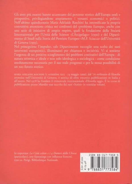 Lettera all'Europa, - Maria Adelaide Raschini - 2